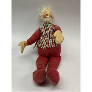 Vintage Annalee Mobilitee  Cloth Doll Santa 1963 Christmas Mittens